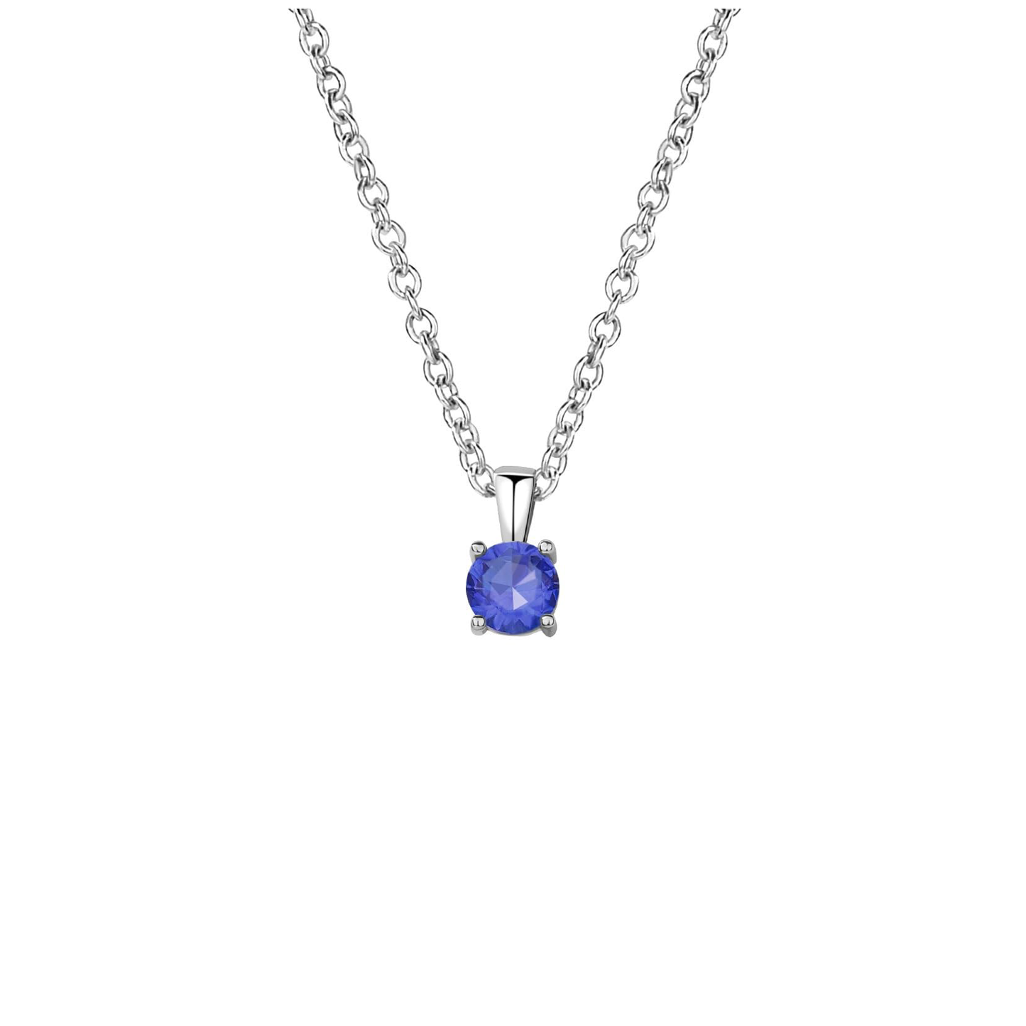 SYP Vertical S925 Sterling Silver Birthstone Necklace