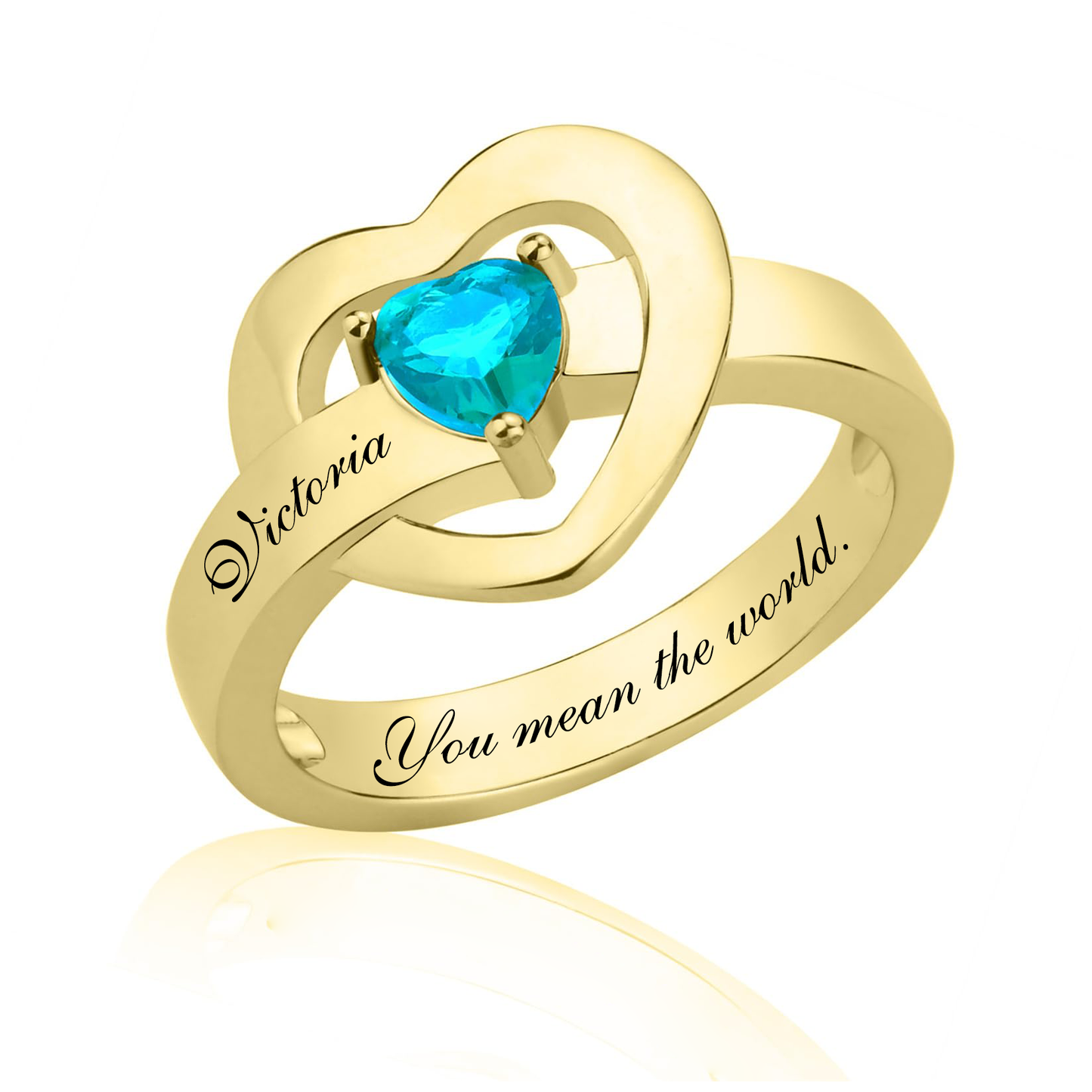 Anillo personalizado de plata de ley SYP Love S925 con una piedra