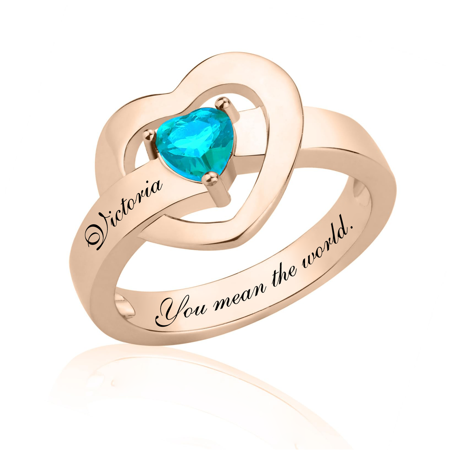 Anillo personalizado de plata de ley SYP Love S925 con una piedra