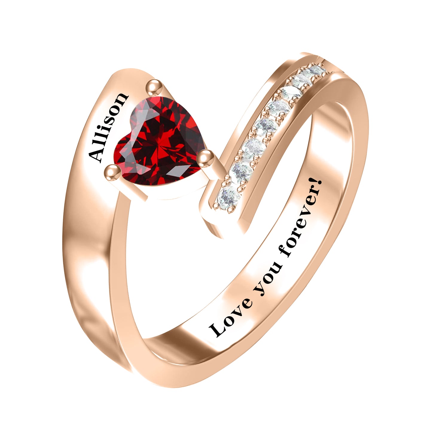 Anillo personalizado SYP Surround S925 de plata esterlina con una piedra