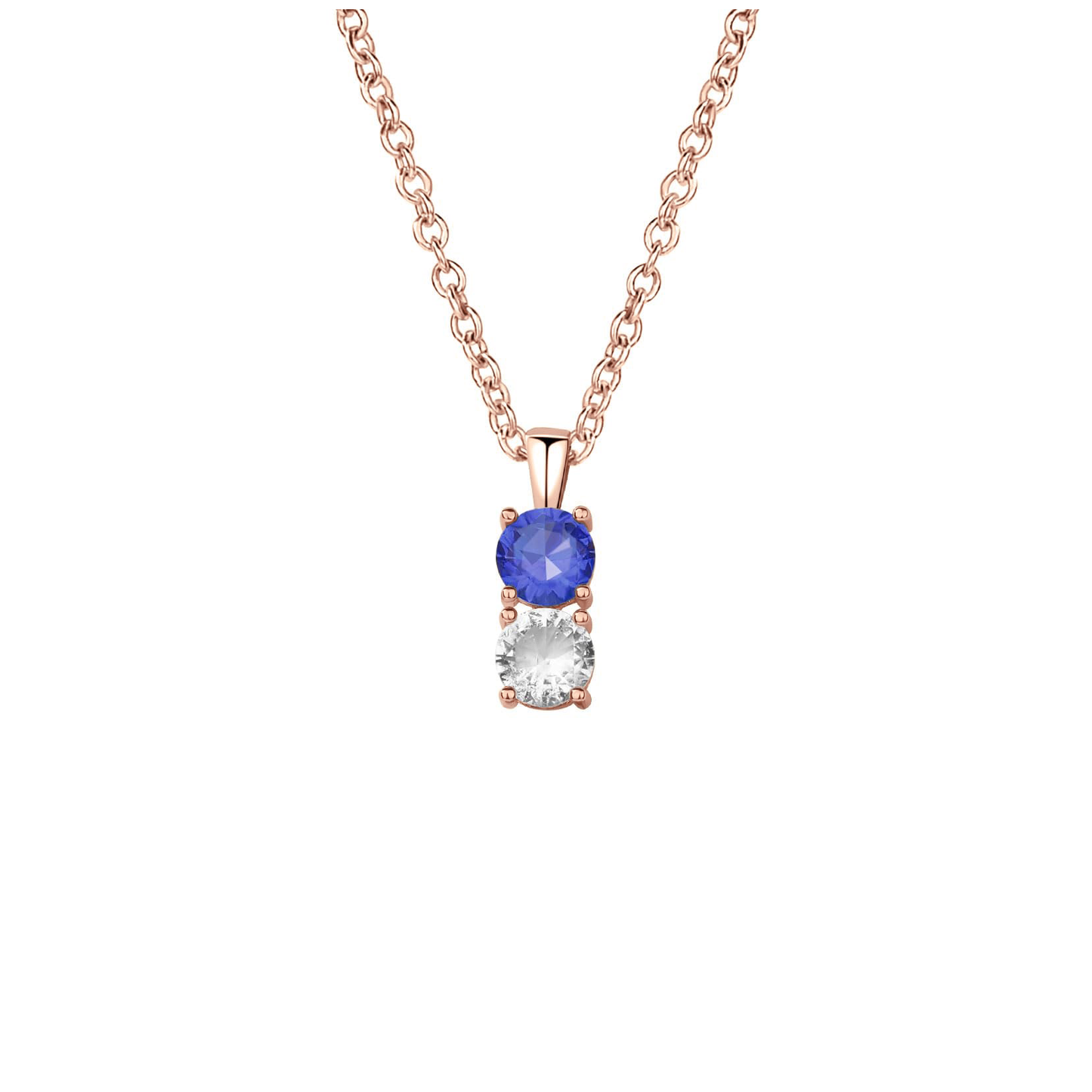 SYP Vertical S925 Sterling Silver Birthstones Necklace 2