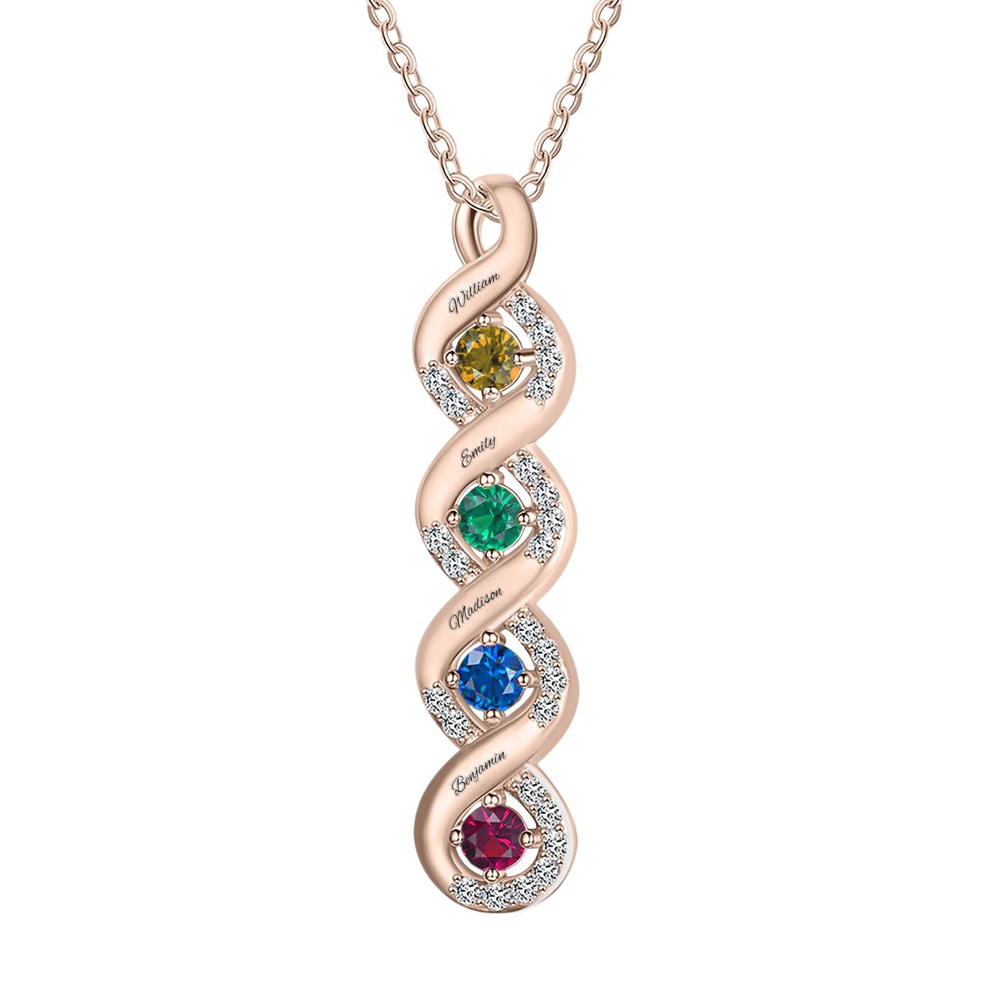 SYP Infinite S925 Sterling Silver Birthstones Necklace 4