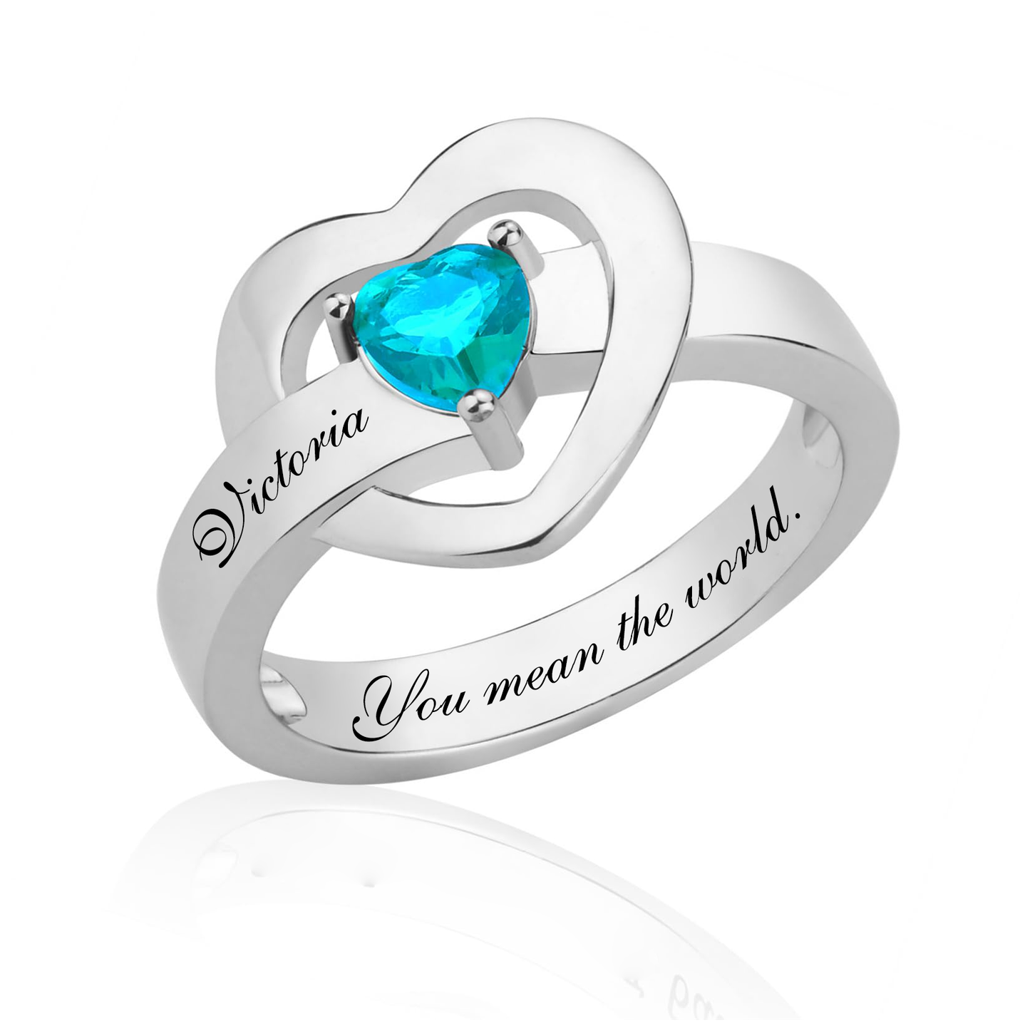 Anillo personalizado de plata de ley SYP Love S925 con una piedra 