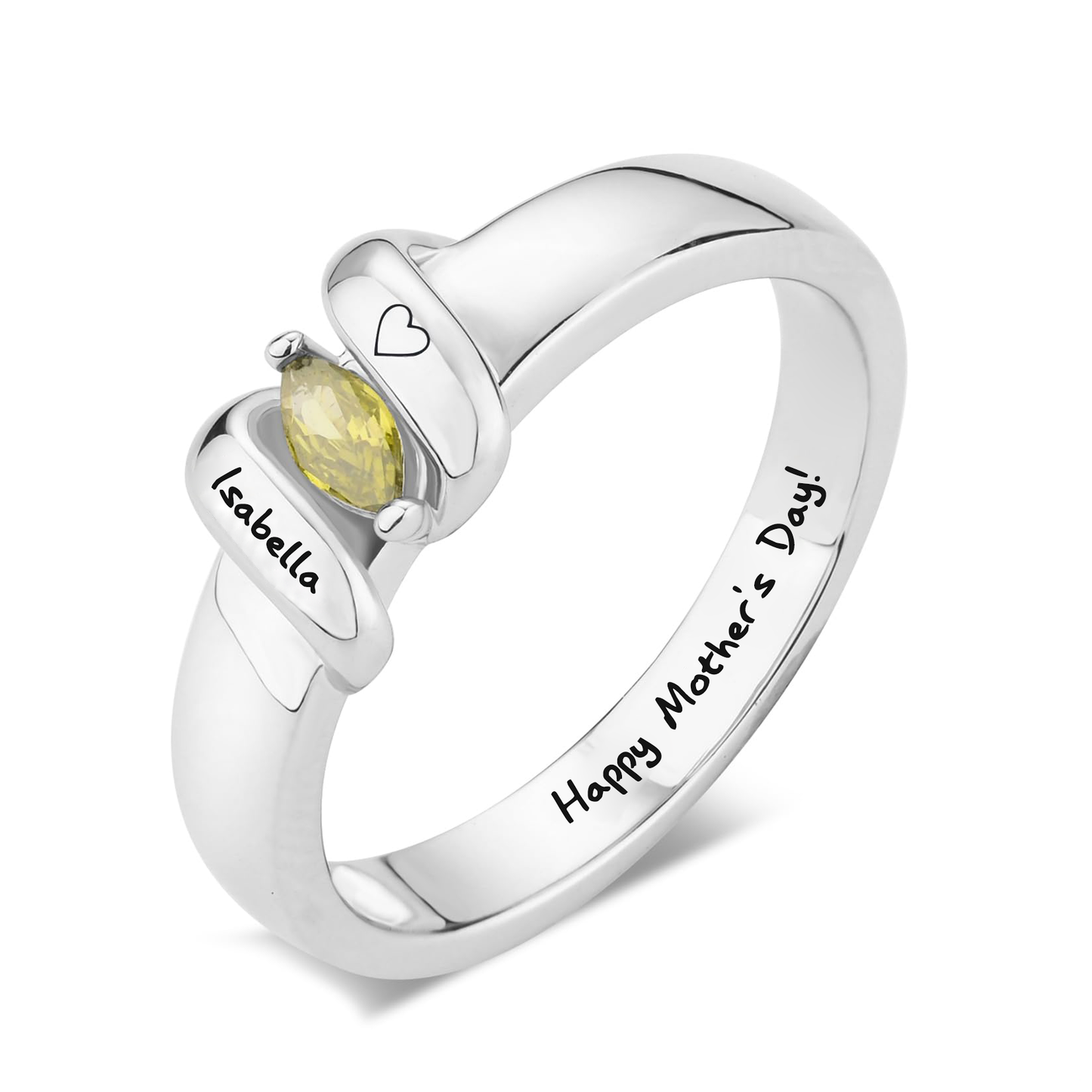 Anillo personalizado SYP Twist S925 de plata esterlina con una piedra 