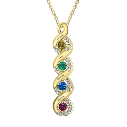 SYP Infinite S925 Sterling Silver Birthstones Necklace 4