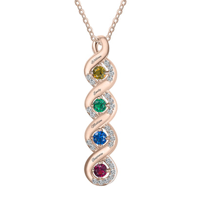 SYP Infinite S925 Sterling Silver Birthstones Necklace 4