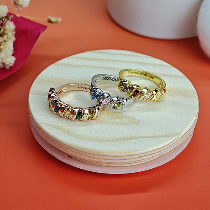 Anillo personalizado SYP Twist S925 de plata esterlina con una piedra 